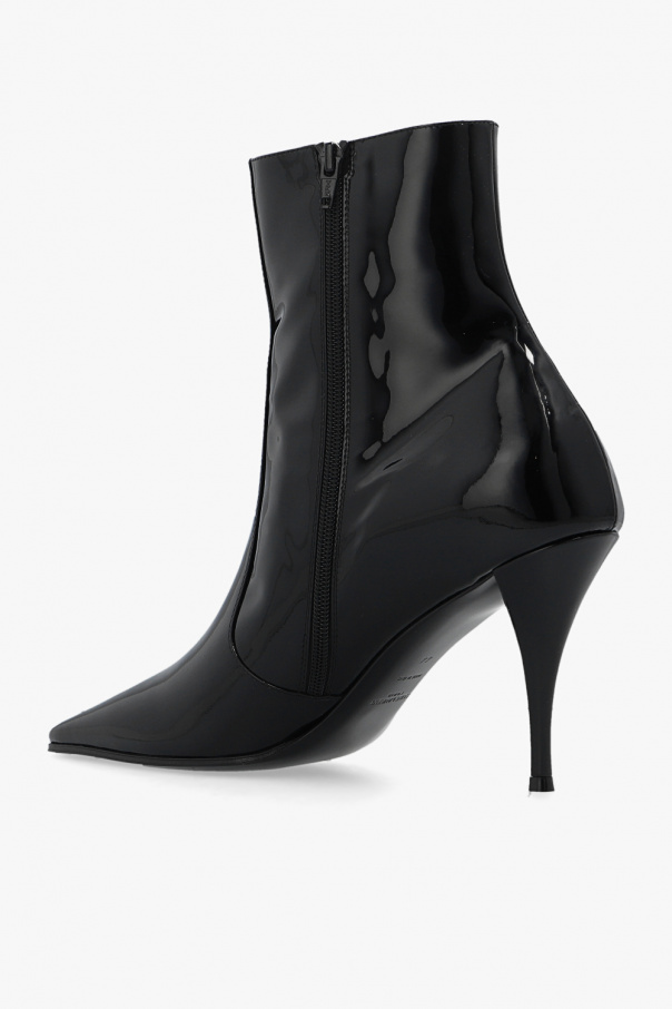SAINT LAURENT LEATHER HEEL BOOTS エディ期 SchaferandweinerShops | Saint Laurent 'Ziggy' heeled ankle